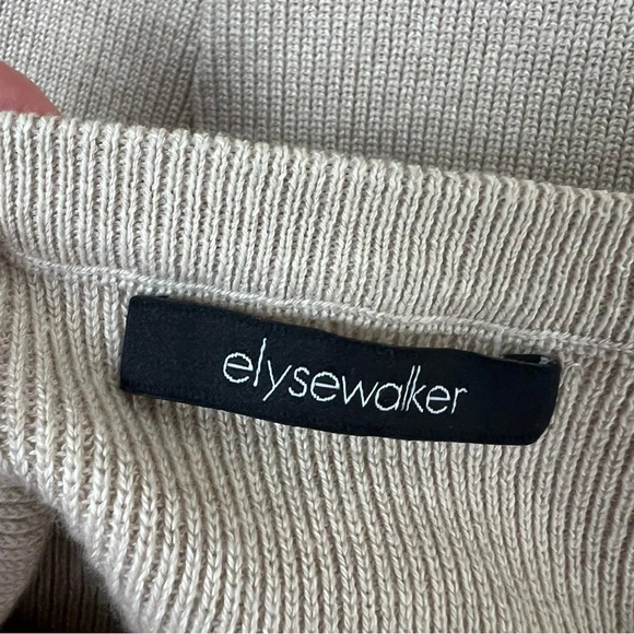 Elyse Walker Daphne Sweater Maxi Dress Cream Size M - Picture 8 of 9